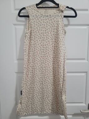 Cream Floral Sleeveless Sleep Sack for Kids - Cozy Nightwear